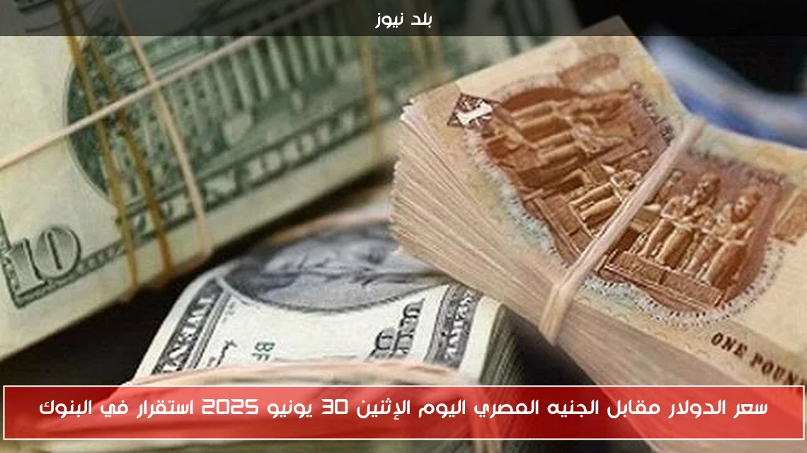 سعر الدولار مقابل الجنيه المصري اليوم الإثنين 30 يونيو 2025 استقرار في البنوك