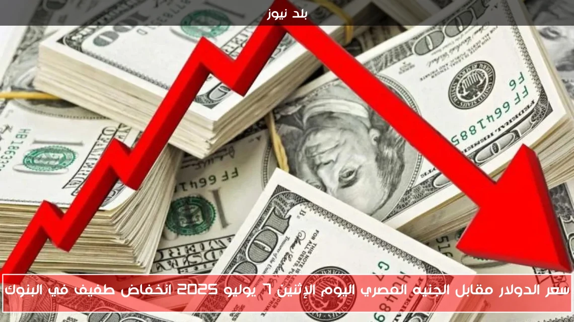 سعر الدولار مقابل الجنيه المصري اليوم الإثنين 7 يوليو 2025 انخفاض طفيف في البنوك